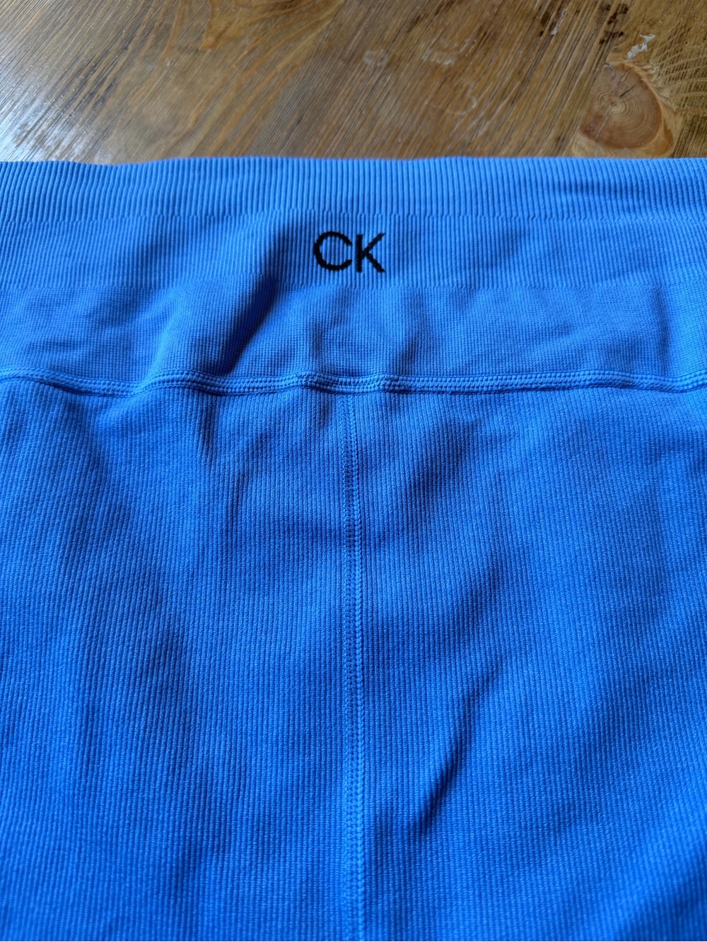 Calvin Klein Performance Blue High Rise Seamless Bike Shorts XL - Picture 3 of 10